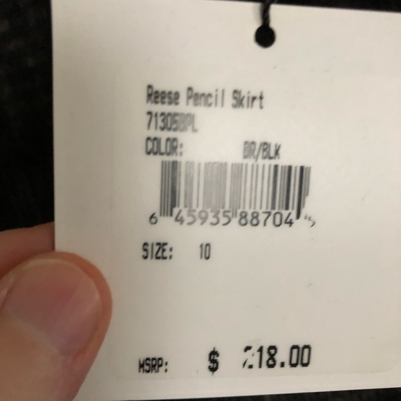 Chaiken and Capone Reese pencil skirt brown/black - Picture 7 of 7